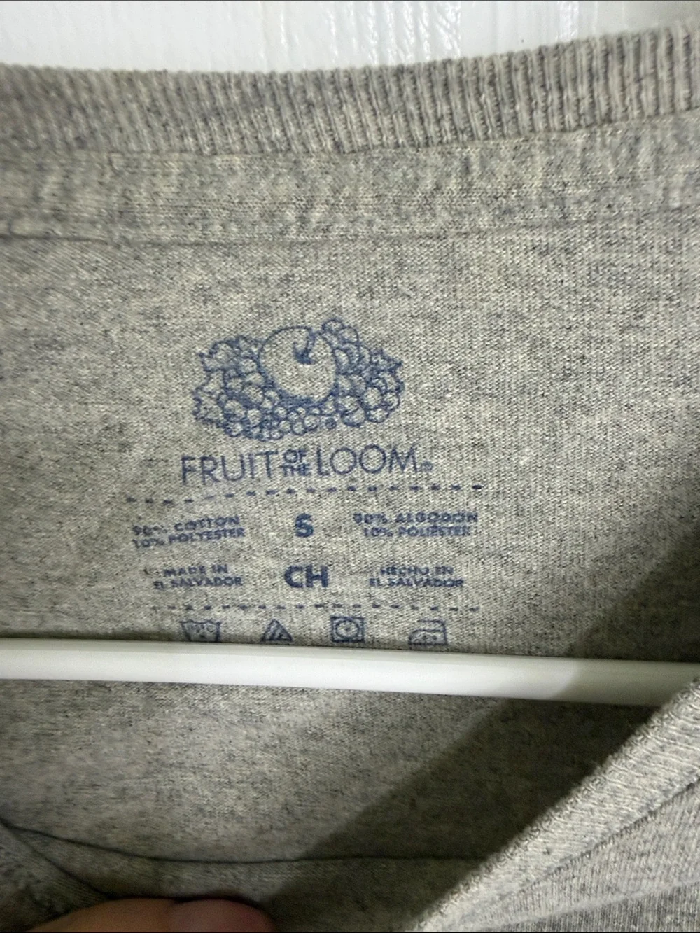 Fruit of the Loom Men's Long Sleeve Crewneck Shirt - Heather Gray